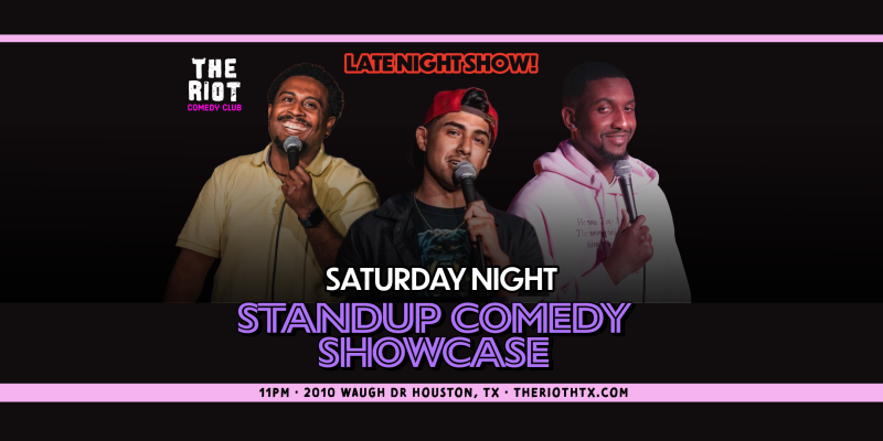 The Riot Comedy Club Presents Saturday Night Standup Comedy Late Show!