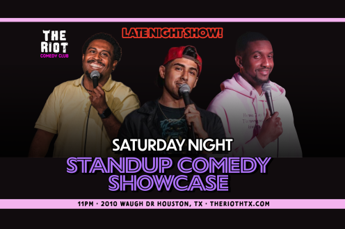 The Riot Comedy Club Presents Saturday Night Standup Comedy Late Show!